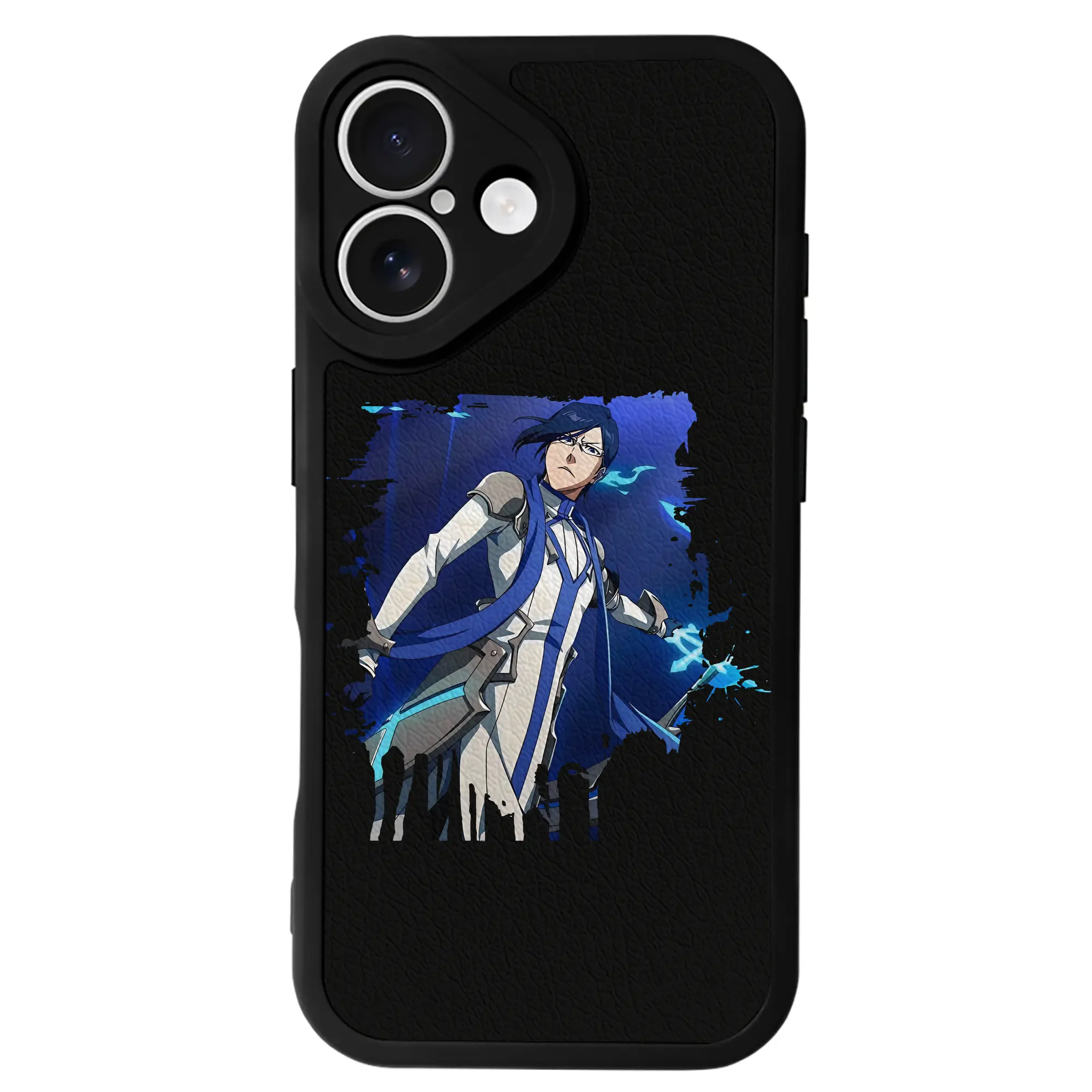 ブリーチ グッズ 石田 雨竜 - IPhone 16シリーズ対応 ・ シリコンスマホケース ・ レザー調 ・ 高精度フィット ・ 耐衝撃 ・ ワイヤレス充電対応 ・ 精密カット